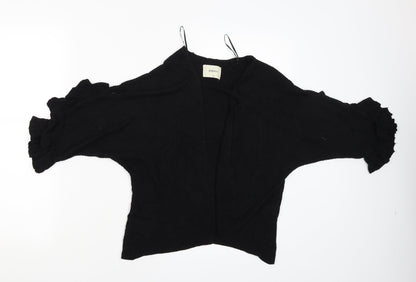 Womens UK Size S Papaya Black Cardigan Jumper
