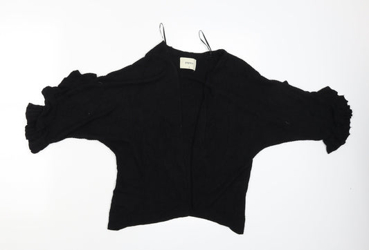 Womens UK Size S Papaya Black Cardigan Jumper