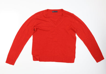 Womens UK Size 12 M&S Red Pullover Jumper