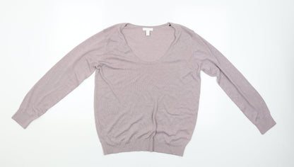Womens UK Size M H&M Pink Pullover Jumper
