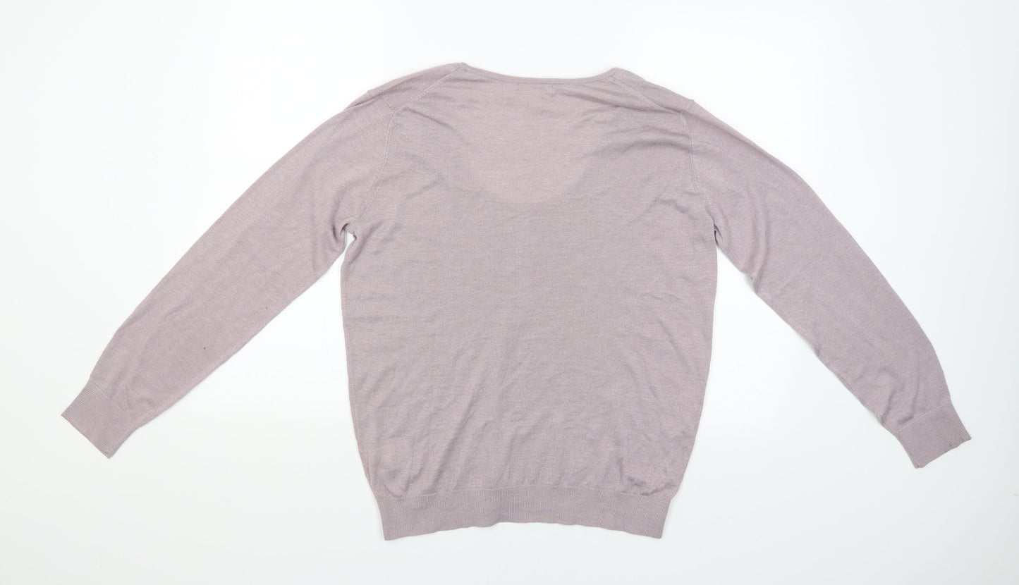 Womens UK Size M H&M Pink Pullover Jumper