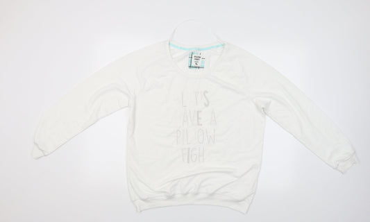 TU Womens White Solid  Babydoll Pyjama Top Size 18  - Lets have a pillow fight
