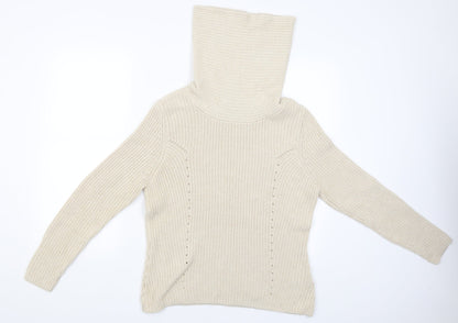 Womens UK Size L Monsoon Beige Pullover Jumper