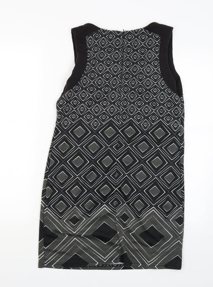 Mandi Womens Black Argyle/Diamond  Tank Dress  Size 12