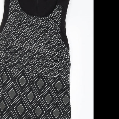 Mandi Womens Black Argyle/Diamond  Tank Dress  Size 12