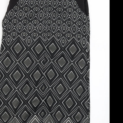 Mandi Womens Black Argyle/Diamond  Tank Dress  Size 12