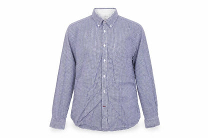 Mens UK Size L Thomas Hayes Blue  Button-Up Long Sleeve Casual Shirt