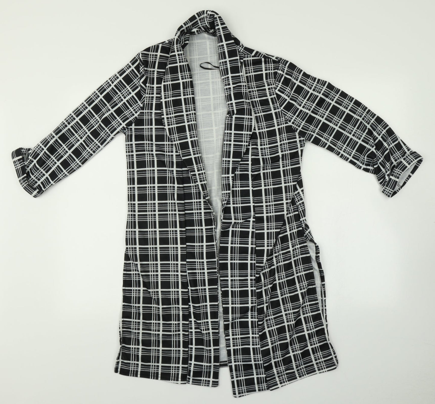 Select Womens Multicoloured Plaid  Overcoat Jacket Size 14