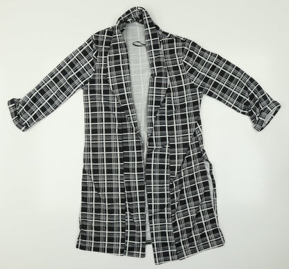 Select Womens Multicoloured Plaid  Overcoat Jacket Size 14