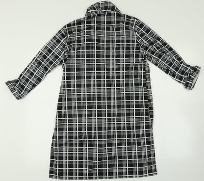 Select Womens Multicoloured Plaid  Overcoat Jacket Size 14