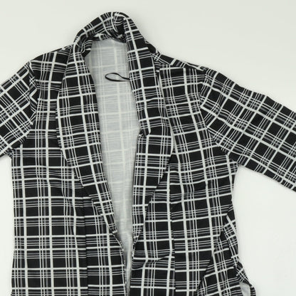 Select Womens Multicoloured Plaid  Overcoat Jacket Size 14