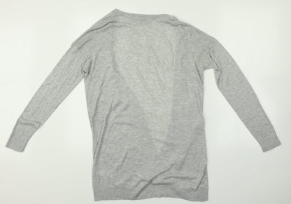 Womens UK Size 8 NEXT Grey Cardigan Jumper