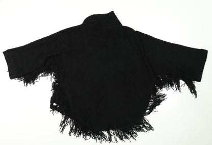 Womens UK Size  Preworn Black Full Zip Jumper