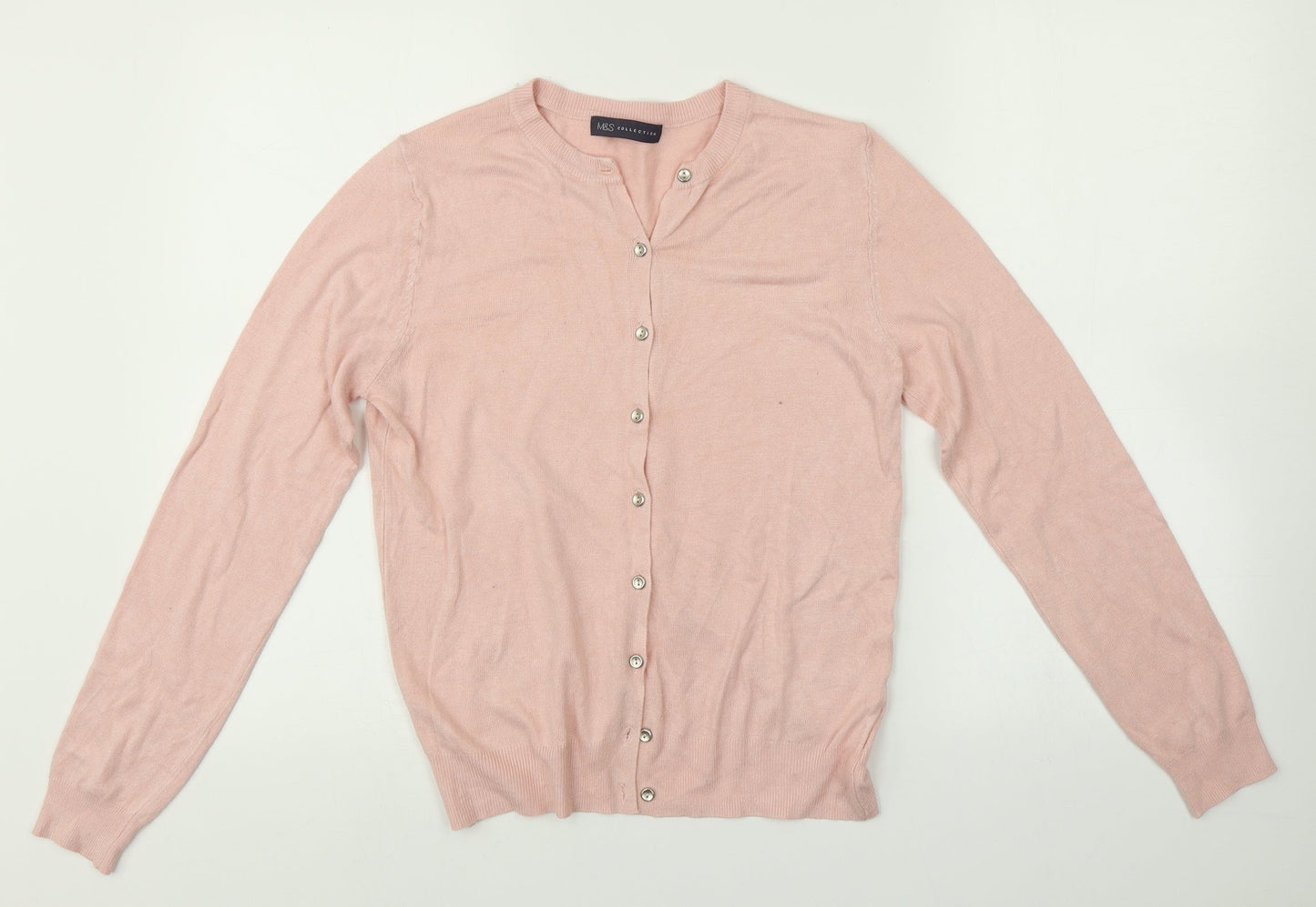 Womens UK Size  M&S Pink Cardigan Jumper