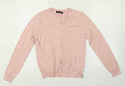 Womens UK Size  M&S Pink Cardigan Jumper