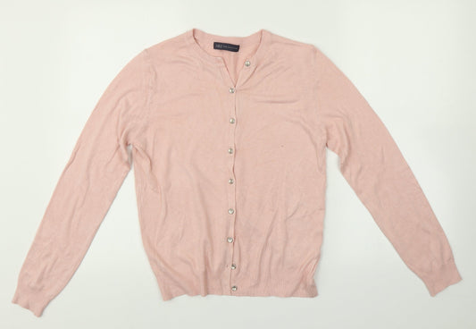 Womens UK Size  M&S Pink Cardigan Jumper