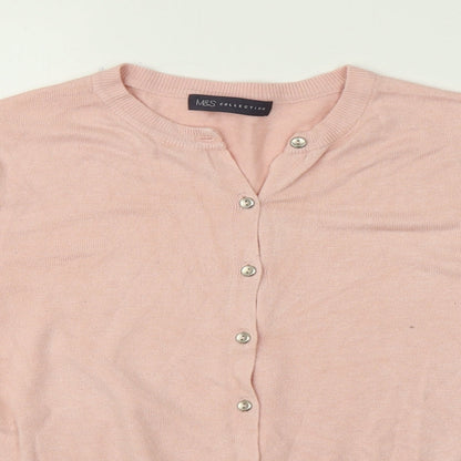 Womens UK Size  M&S Pink Cardigan Jumper