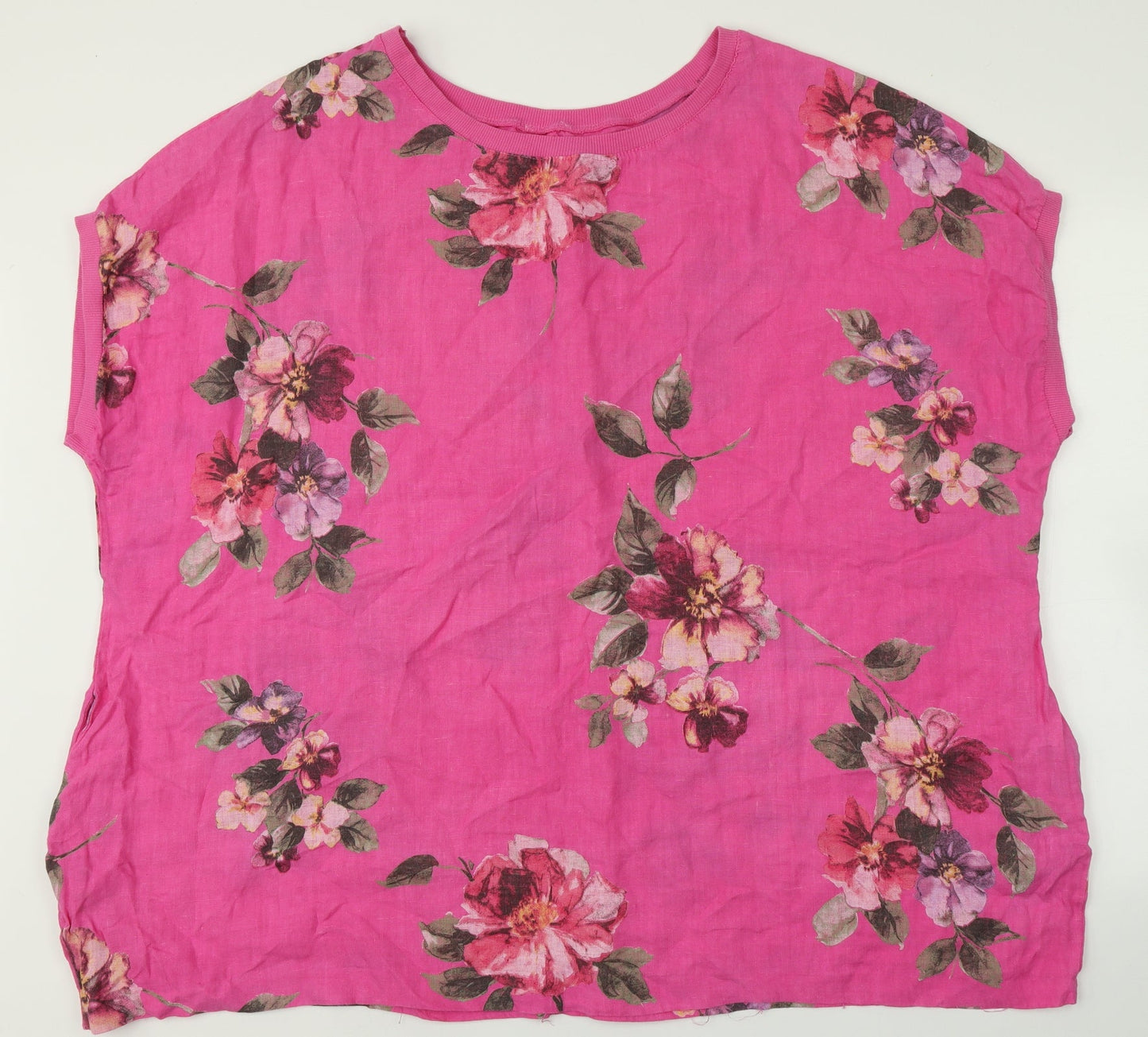 Womens UK Size  Preworn Pink Basic T-Shirt