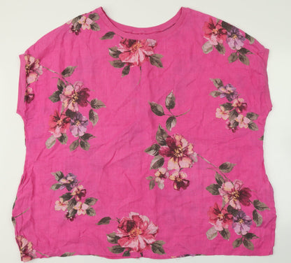 Womens UK Size  Preworn Pink Basic T-Shirt