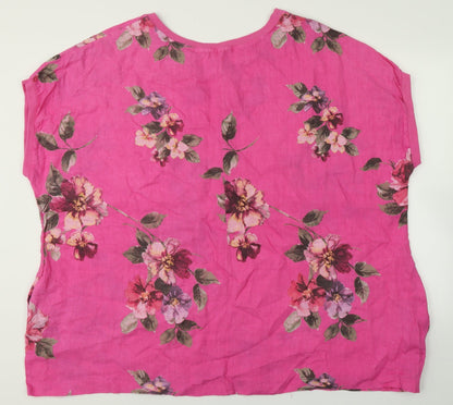 Womens UK Size  Preworn Pink Basic T-Shirt