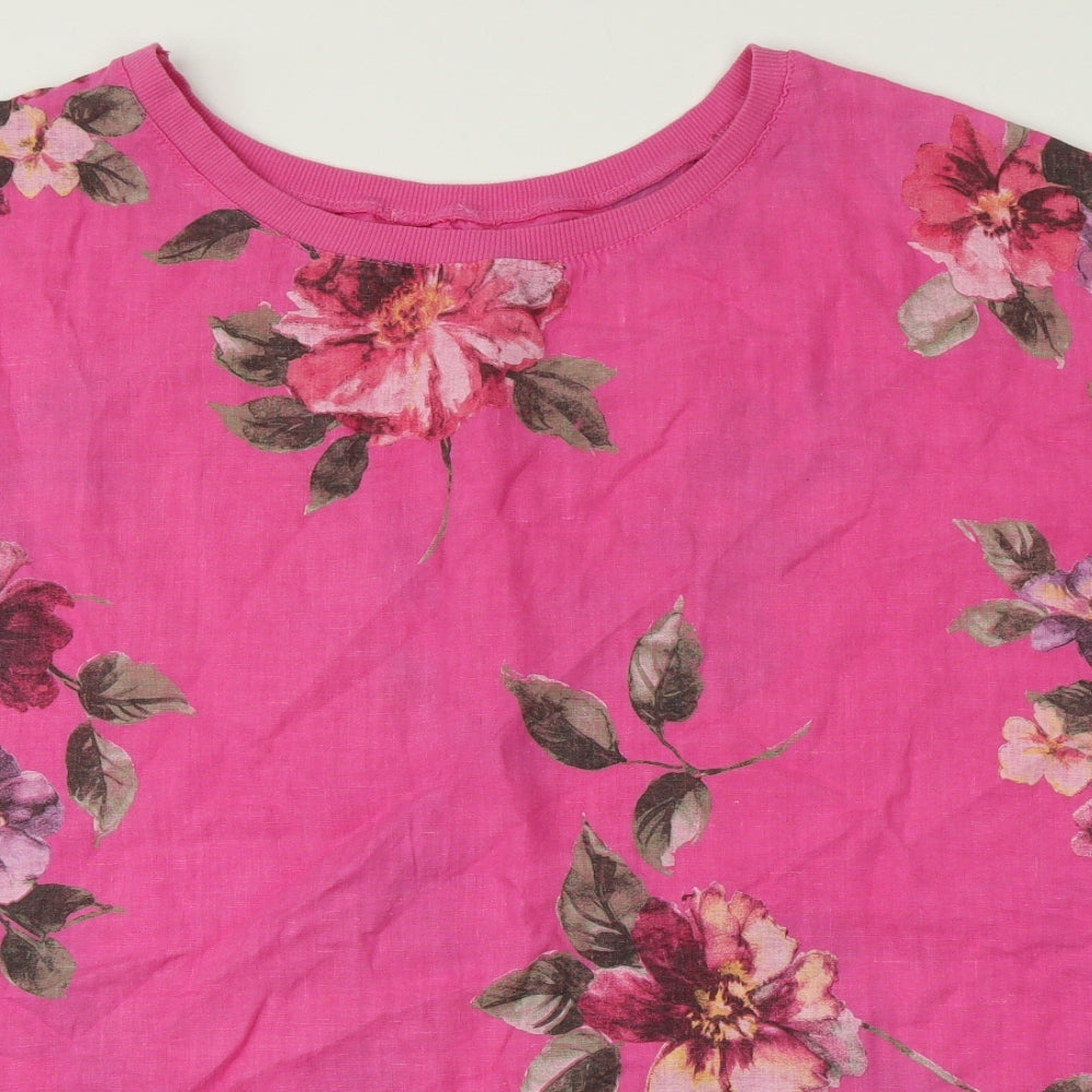 Womens UK Size  Preworn Pink Basic T-Shirt