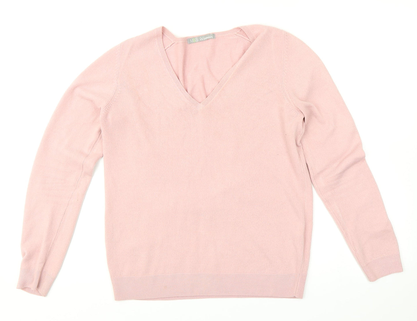 Womens UK Size 8 M&S Pink Pullover Jumper