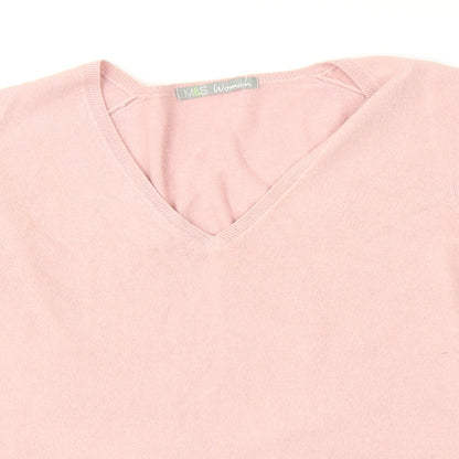 Womens UK Size 8 M&S Pink Pullover Jumper