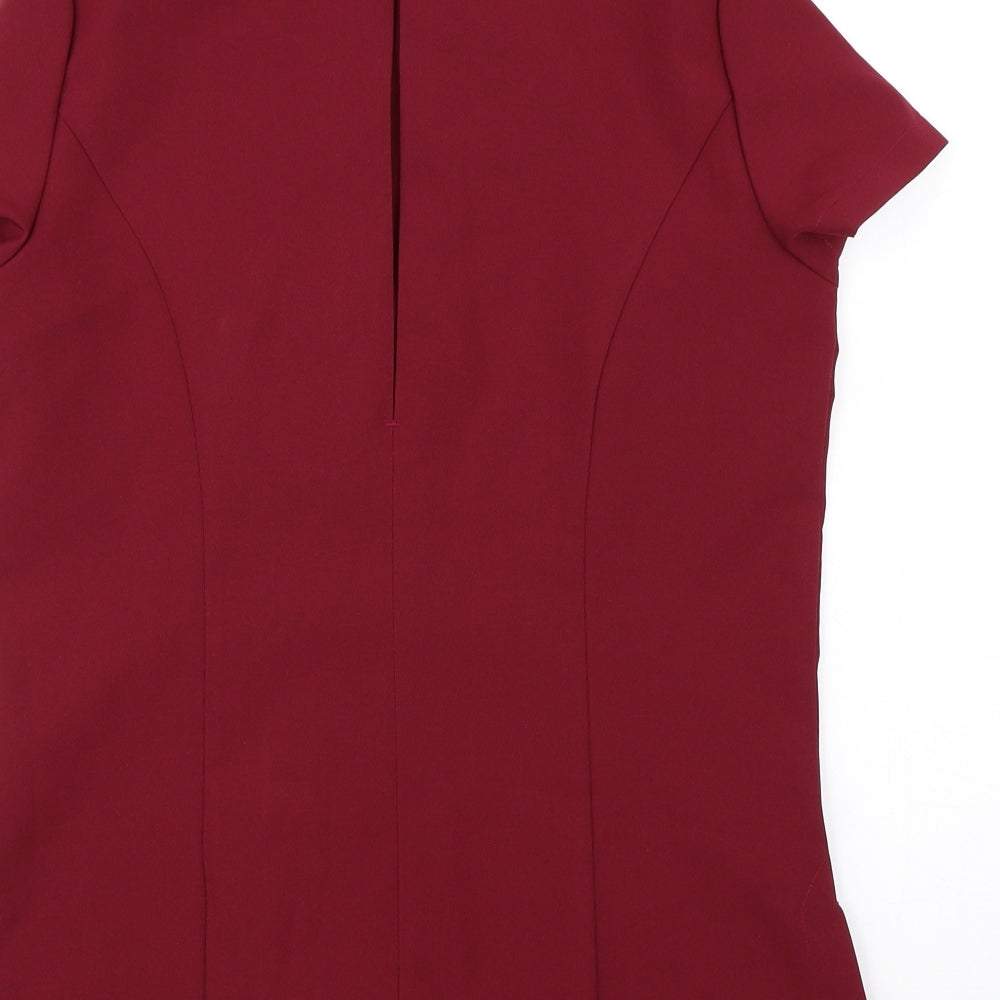 Womens UK Size 10 Premier Red Basic Blouse