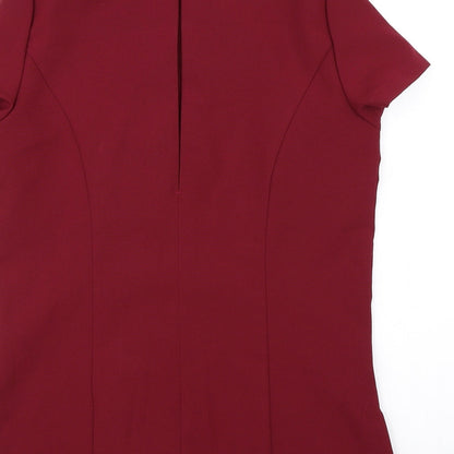 Womens UK Size 10 Premier Red Basic Blouse