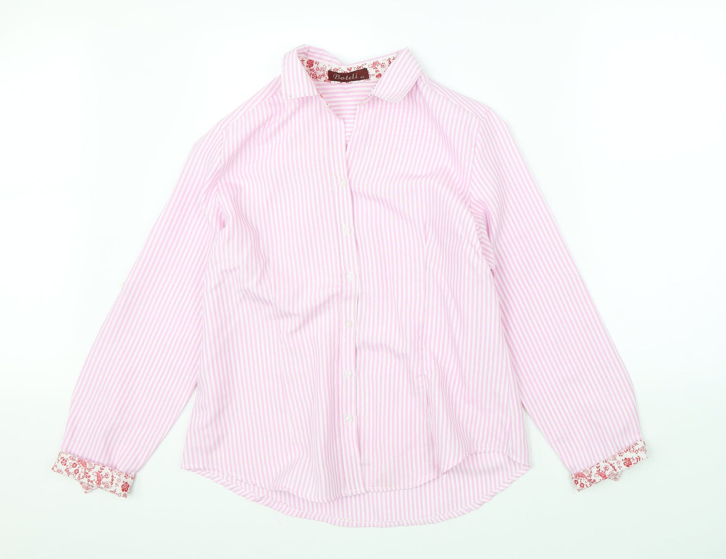 Mens UK Size 46 Boteli Pink  Button-Up Long Sleeve Casual Shirt