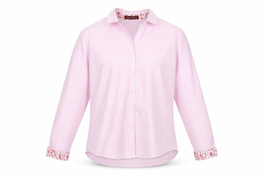 Mens UK Size 46 Boteli Pink  Button-Up Long Sleeve Casual Shirt