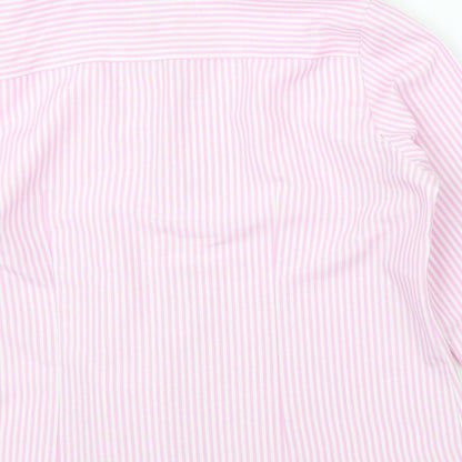Mens UK Size 46 Boteli Pink  Button-Up Long Sleeve Casual Shirt
