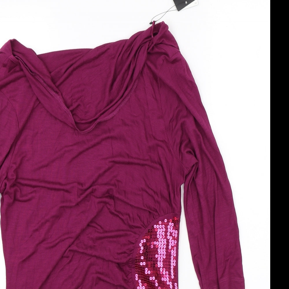 NEXT Womens Purple   Shift  Size 12  - cowl back