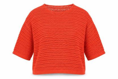 Womens UK Size 16 M&Co Orange Pullover Jumper