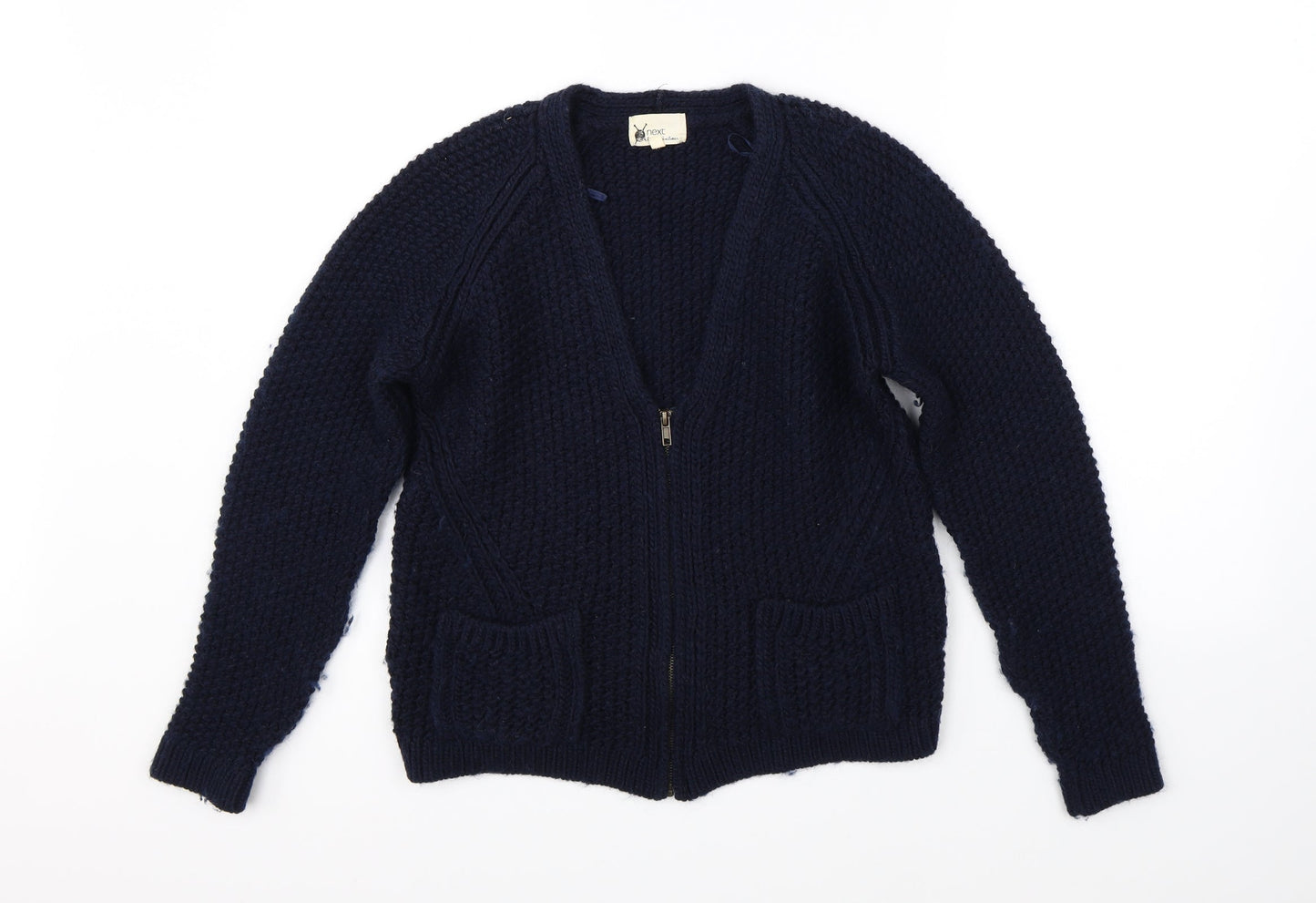 NEXT Mens Blue  Knit Full Zip Jumper Size S