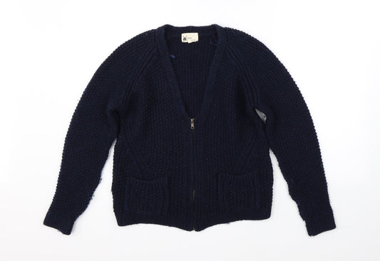 NEXT Mens Blue  Knit Full Zip Jumper Size S