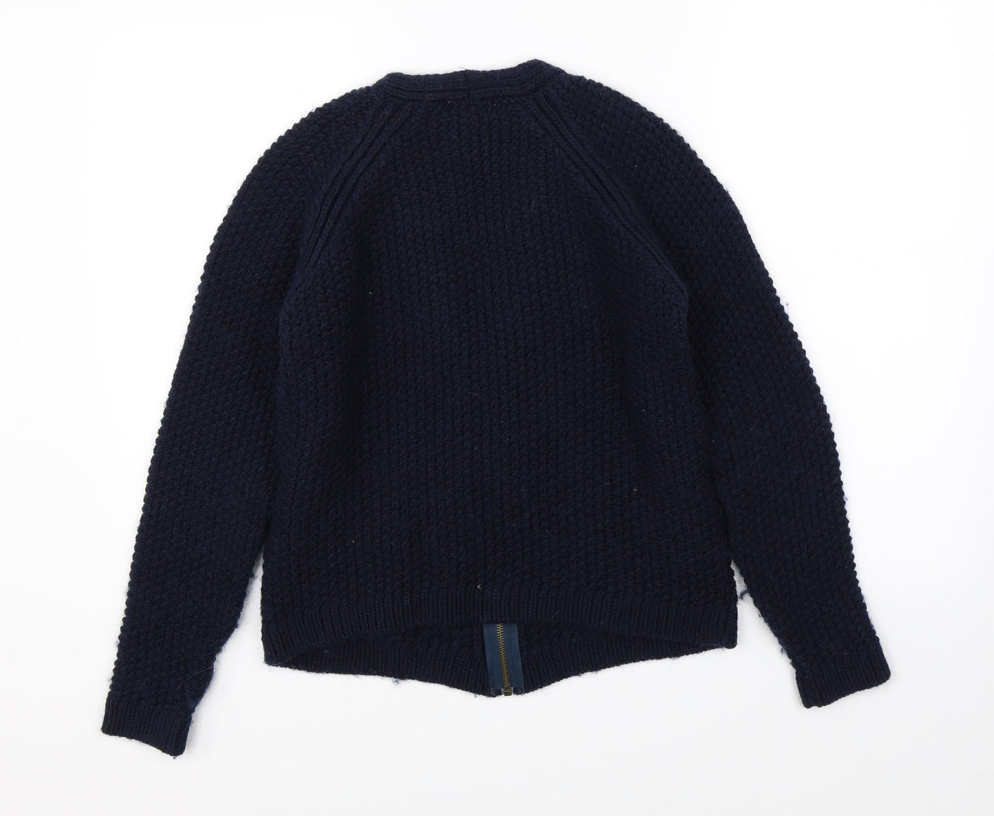 NEXT Mens Blue  Knit Full Zip Jumper Size S