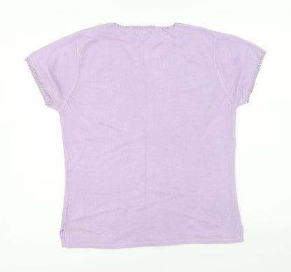 Womens UK Size L Fay Louise Purple Basic Blouse