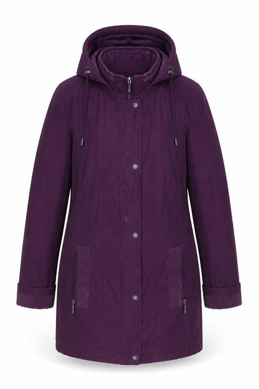 Bonmarché Womens Purple Overcoat Coat Size S