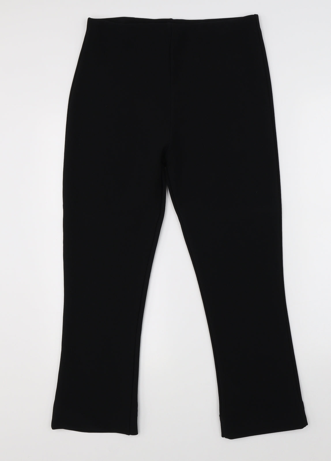 Womens UK Size 12 Preworn Regular Fit Dress Pants Black Trousers