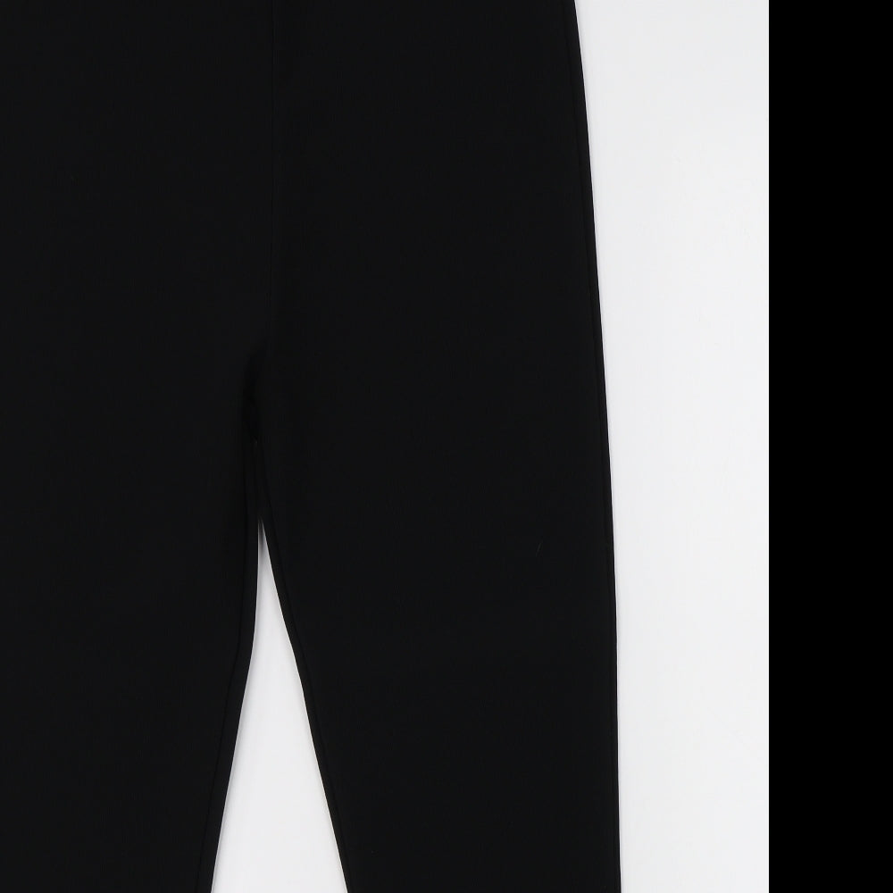 Womens UK Size 12 Preworn Regular Fit Dress Pants Black Trousers