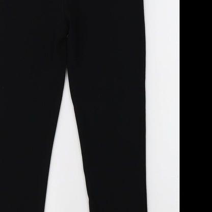 Womens UK Size 12 Preworn Regular Fit Dress Pants Black Trousers