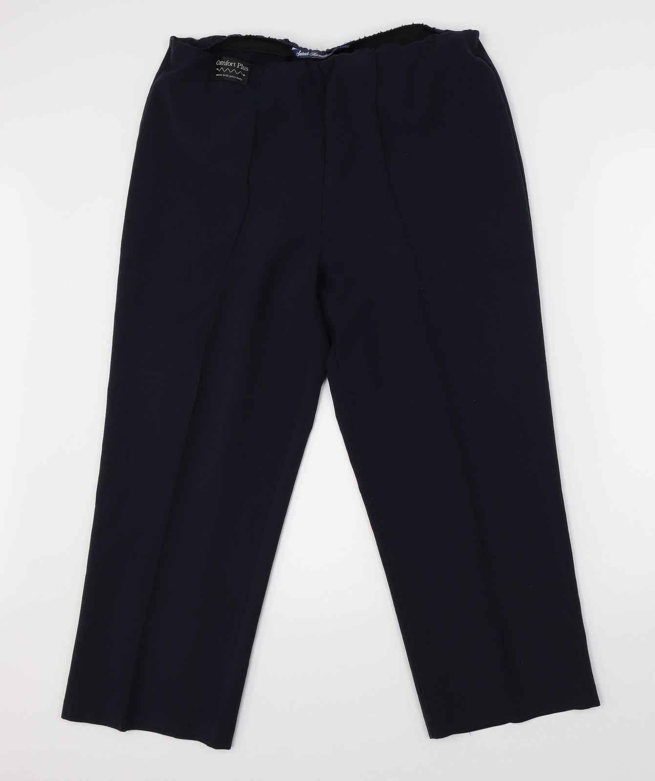 Womens UK Size 14 Sarah Hamilton Regular Fit Dress Pants Blue Trousers
