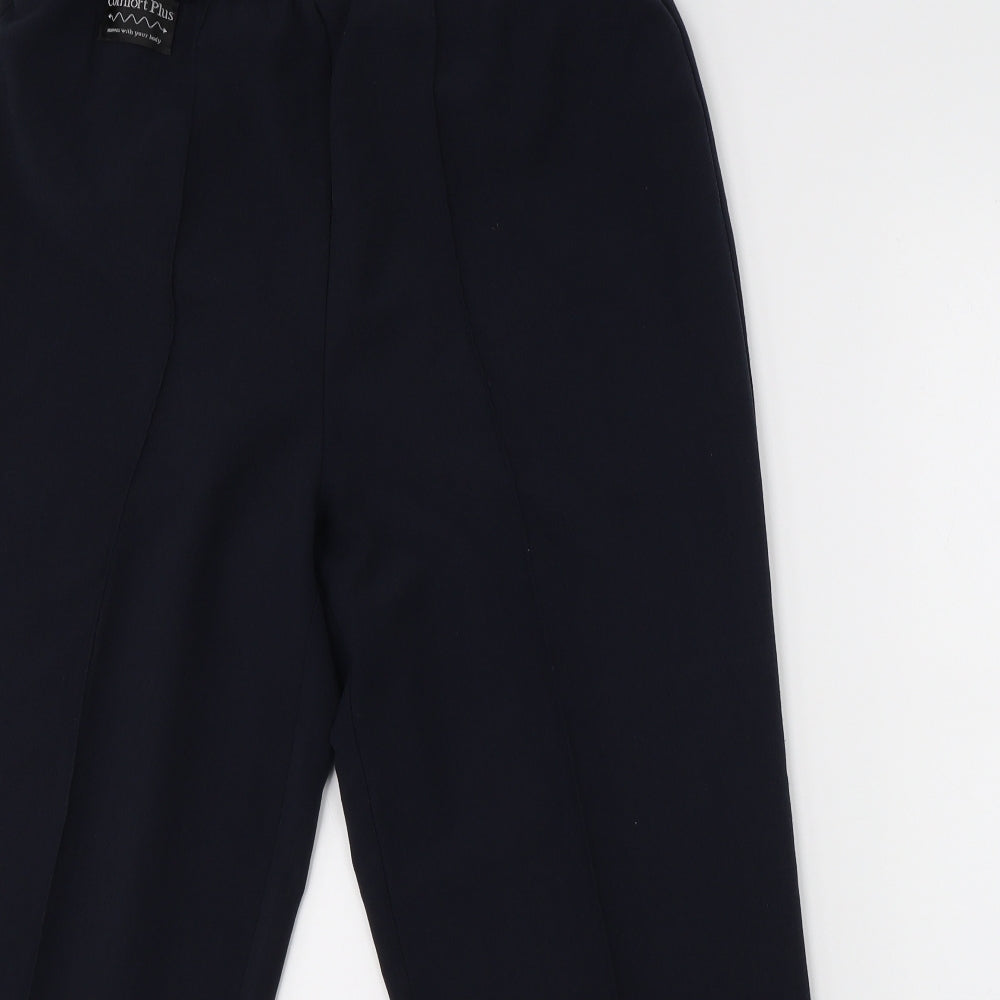 Womens UK Size 14 Sarah Hamilton Regular Fit Dress Pants Blue Trousers