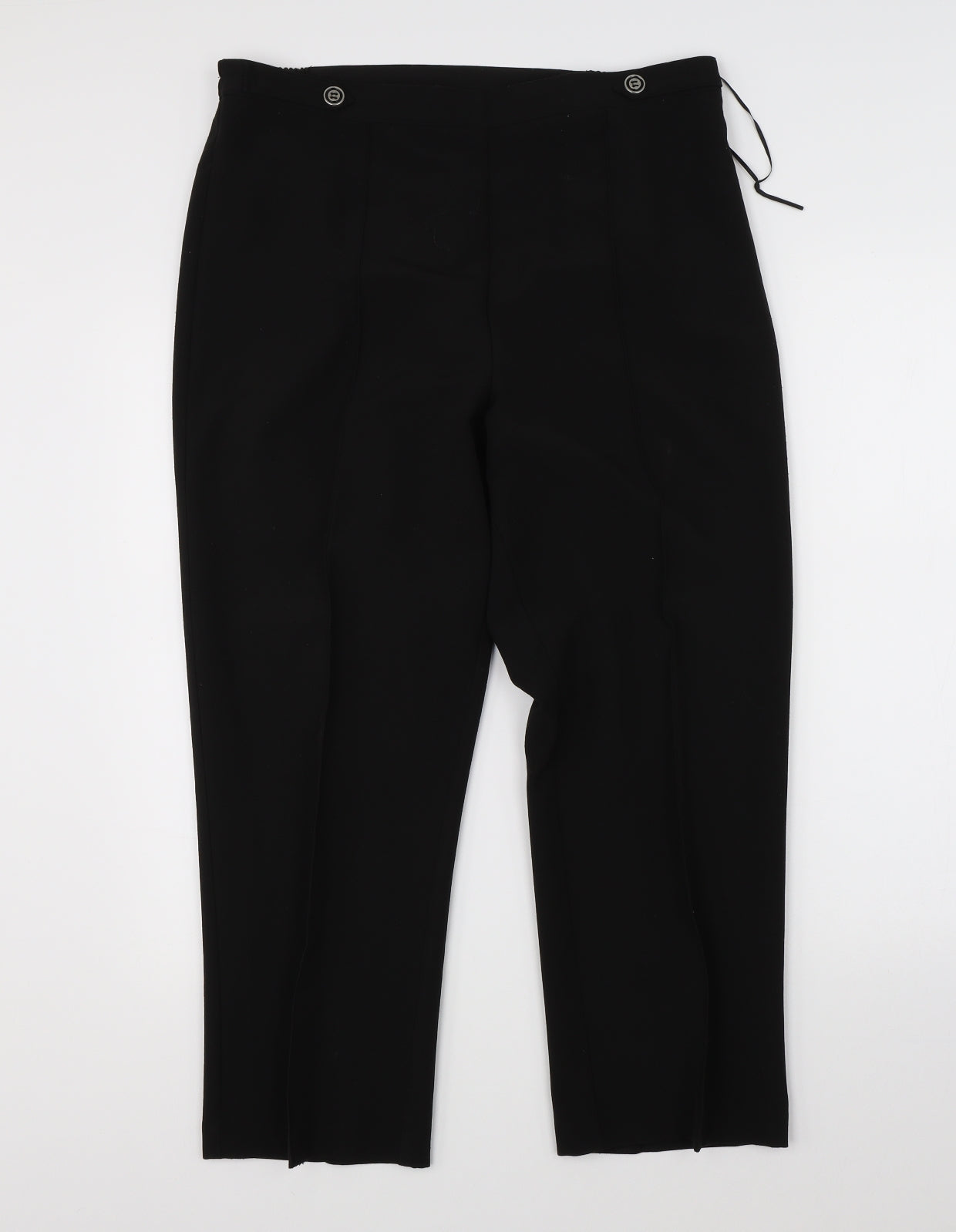 Womens UK Size 14 Sarah Hamilton Regular Fit Dress Pants Black Trousers