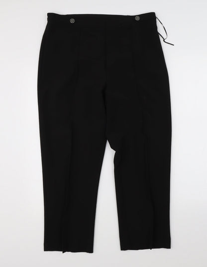 Womens UK Size 14 Sarah Hamilton Regular Fit Dress Pants Black Trousers