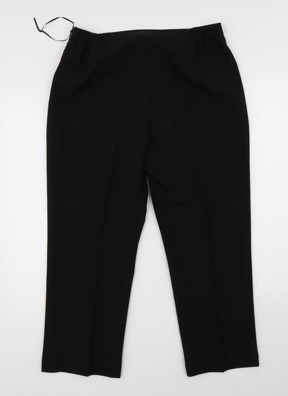 Womens UK Size 14 Sarah Hamilton Regular Fit Dress Pants Black Trousers