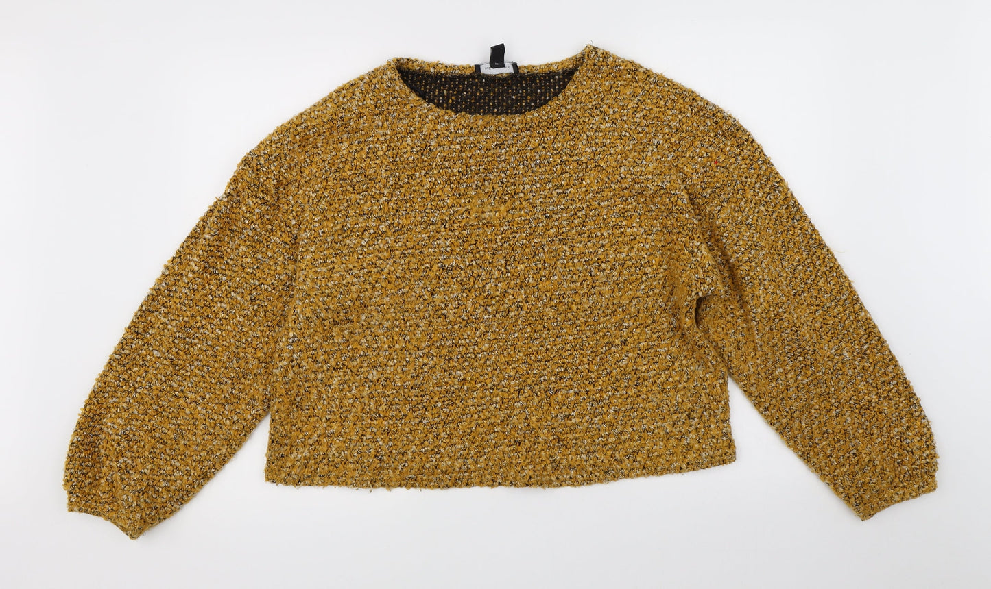 Womens UK Size L New Look Yellow Pullover Jumper