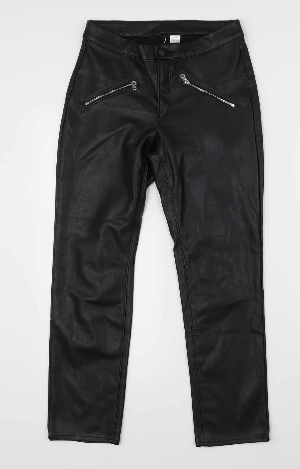 Womens UK Size 10 Divided Regular Fit Straight Black Jeans