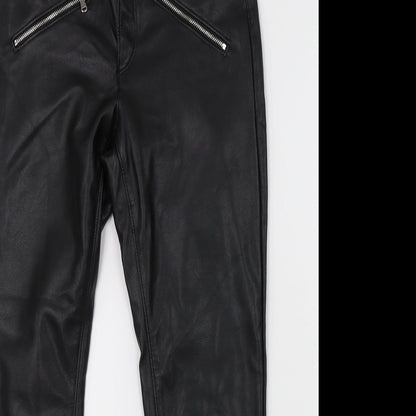 Womens UK Size 10 Divided Regular Fit Straight Black Jeans
